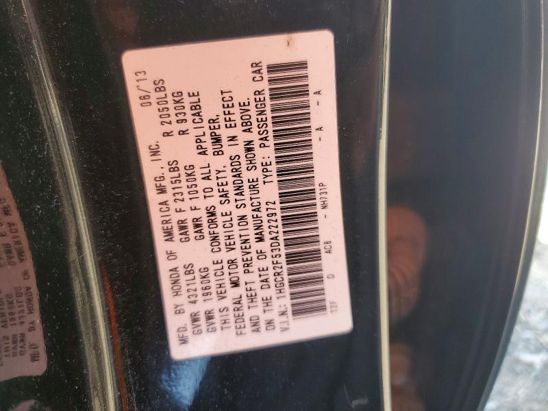 Продаж на аукціоні авто 2013 Honda Accord, vin: 1HGCR2F53DA222972, номер лоту: 64606456