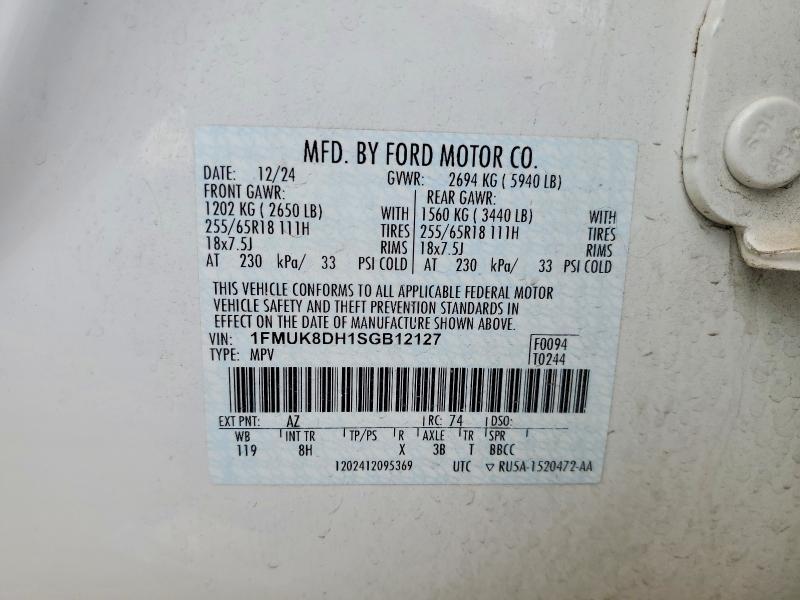 Продажа на аукционе авто 2025 Ford Explorer, vin: 1FMUK8DH1SGB12127, номер лота: 66482206