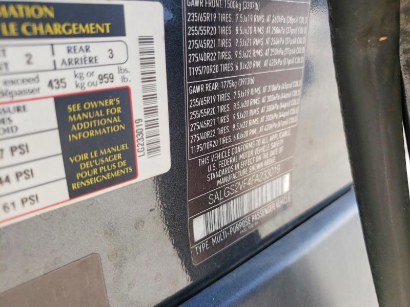 Продажа на аукционе авто 2015 Land Rover Range Rover, vin: SALGS2VF4FA233019, номер лота: 65633406