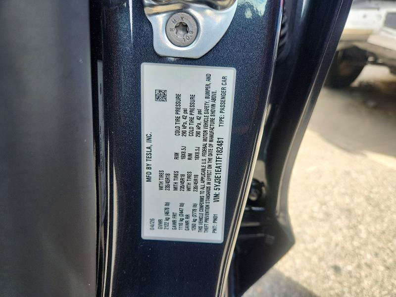 Aukcja sprzedaży 2026 Tesla Model 3, vin: 5YJ3E1EA1TF182481, numer aukcji: 62857646