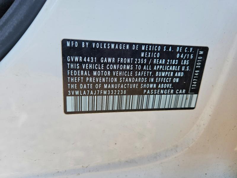 Продаж на аукціоні авто 2015 Volkswagen Jetta, vin: 3VWLA7AJ7FM332238, номер лоту: 63954966