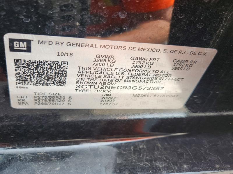 66541106 :رقم المزاد ، 3GTU2NEC9JG573357 vin ، 2018 Gmc Sierra مزاد بيع