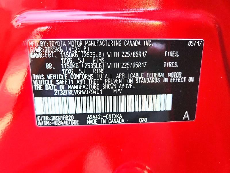 Продаж на аукціоні авто 2017 Toyota Rav4, vin: 2T3ZFREV6HW379401, номер лоту: 66714326