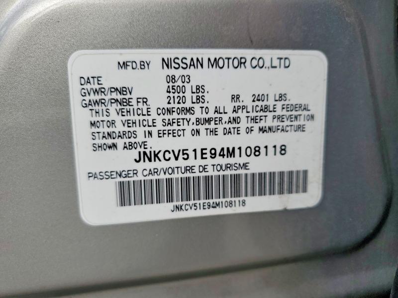 Продаж на аукціоні авто 2004 Infiniti G35, vin: JNKCV51E94M108118, номер лоту: 63339716