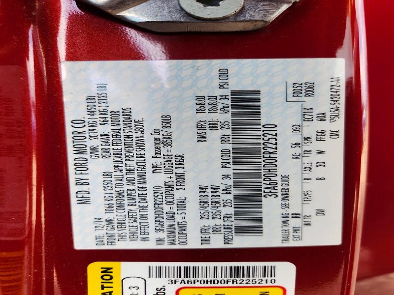Aukcja sprzedaży 2015 Ford Fusion, vin: 3FA6P0HD0FR225210, numer aukcji: 64793546