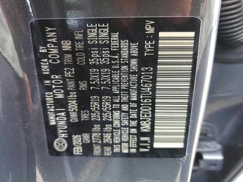 2026 Hyundai Tucson Hybrid მანქანა იყიდება აუქციონზე, vin: KM8JEDD16TU467013, აუქციონის ნომერი: 66080366