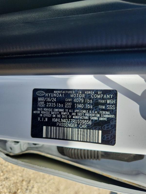 65701516 :رقم المزاد ، KMHLN4DJ7RU109856 vin ، 2024 Hyundai Elantra مزاد بيع