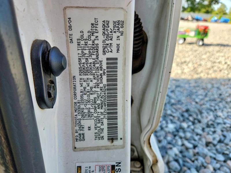 2005 Toyota 4runner მანქანა იყიდება აუქციონზე, vin: JTEZU14R550045240, აუქციონის ნომერი: 64737176