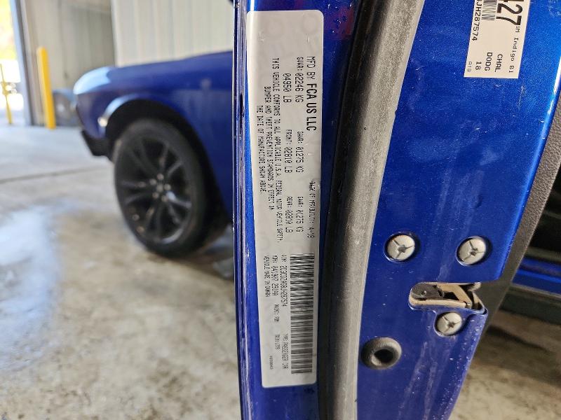 Продаж на аукціоні авто 2018 Dodge Challenger, vin: 2C3CDZAG8JH287574, номер лоту: 63612006