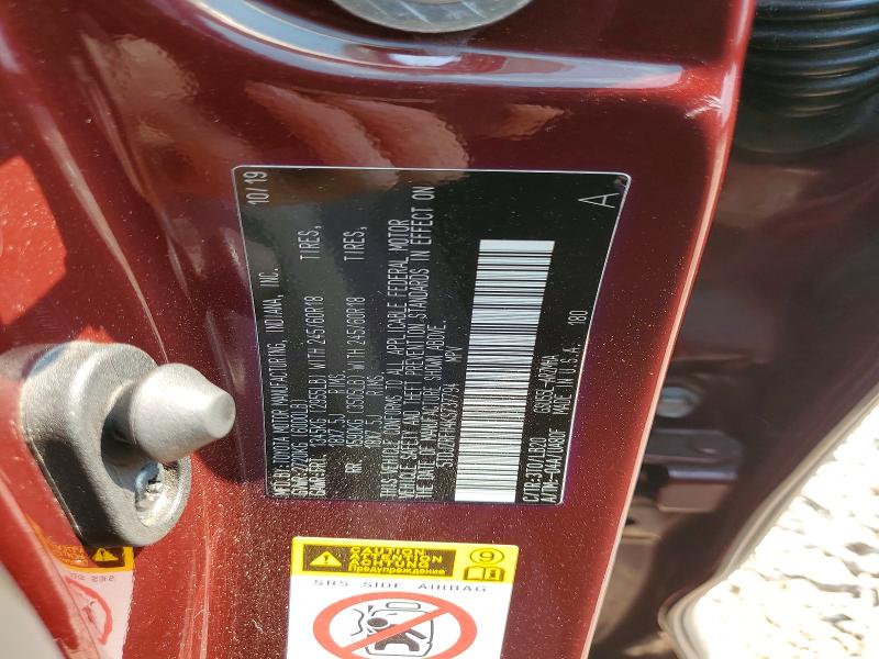 Aukcja sprzedaży 2019 Toyota Highlander, vin: 5TDJZRFH4KS737794, numer aukcji: 65122086