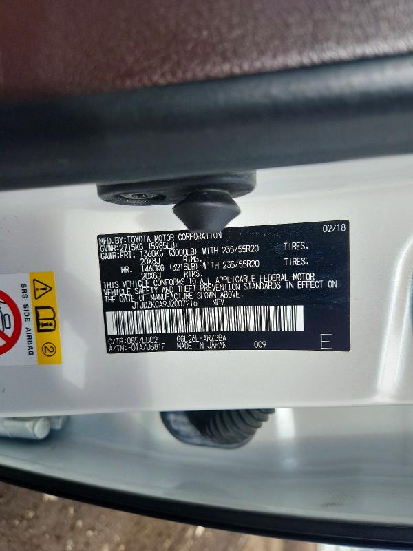 Aukcja sprzedaży 2018 Lexus Rx, vin: JTJDZKCA9J2007216, numer aukcji: 63054046