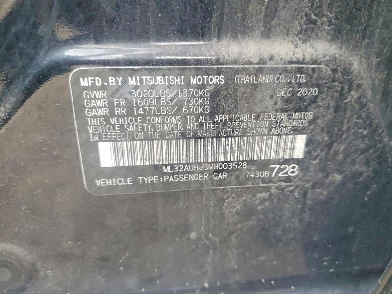 Продажа на аукционе авто 2021 Mitsubishi Mirage, vin: ML32AUHJ5MH003528, номер лота: 65680706