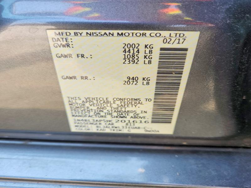Продаж на аукціоні авто 2017 Nissan Altima, vin: 1N4BL3AP5HC201616, номер лоту: 64032236