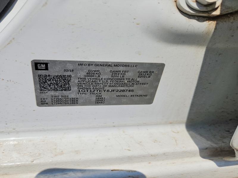 Auction sale of the 2018 Gmc Sierra, vin: 1GT12TEY8JF228745, lot number: 63556676