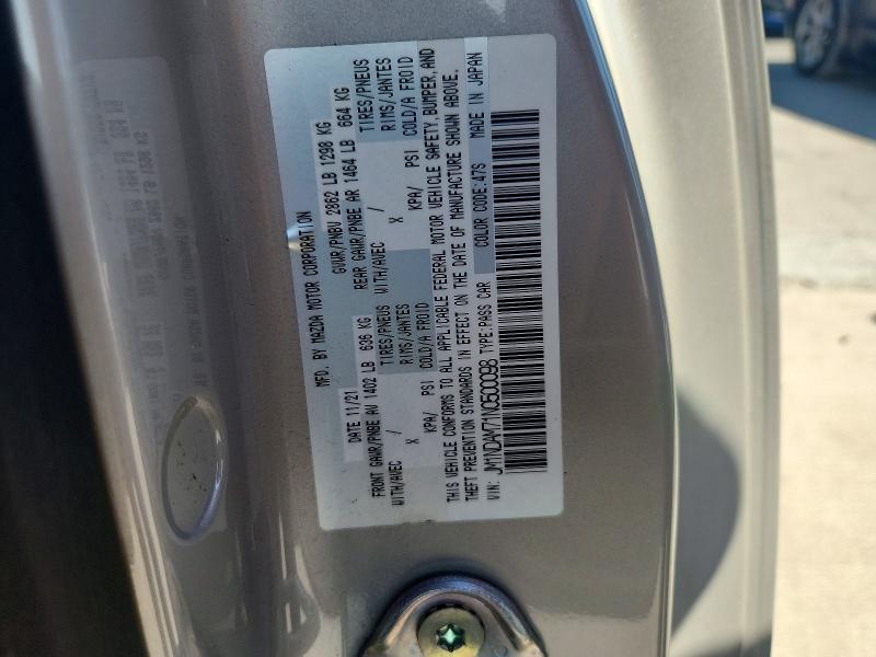 2022 Mazda Mx-5 Miata მანქანა იყიდება აუქციონზე, vin: JM1NDAM71N0500098, აუქციონის ნომერი: 66925056