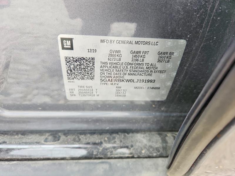 Продажа на аукционе авто 2020 Buick Enclave, vin: 5GAERBKW0LJ191993, номер лота: 66999596