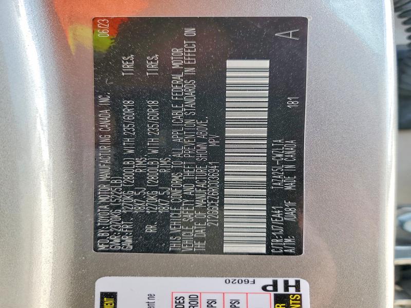 Aukcja sprzedaży 2024 Lexus Nx, vin: 2T2GGCEZ6RC036941, numer aukcji: 62039756