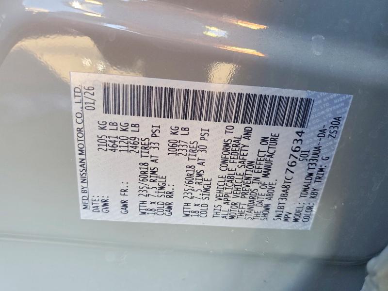 Продаж на аукціоні авто 2026 Nissan Rogue, vin: 5N1BT3BA8TC767634, номер лоту: 66382736