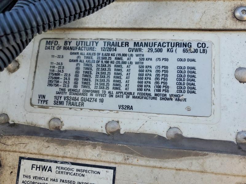 Aukcja sprzedaży 2016 Utility Trailer Vsra Reefe, vin: 1UYVS2484GU427410, numer aukcji: 66835016