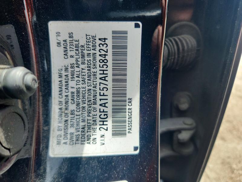 Продаж на аукціоні авто 2010 Honda Civic, vin: 2HGFA1F57AH584234, номер лоту: 64322526