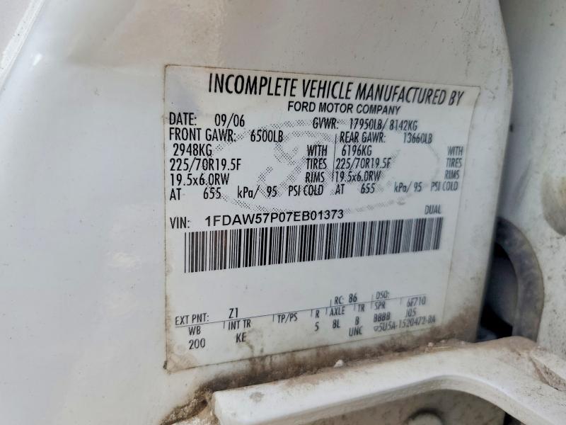 64955146 :رقم المزاد ، 1FDAW57P07EB01373 vin ، 2007 Ford F550 مزاد بيع