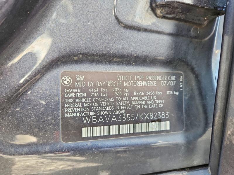 Aukcja sprzedaży 2007 Bmw 328, vin: WBAVA33557KX82383, numer aukcji: 63438296
