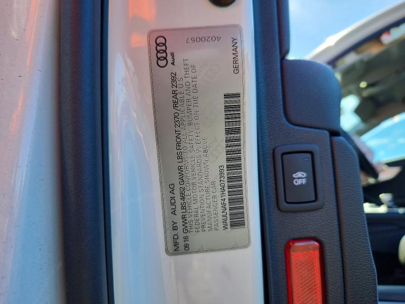 Aukcja sprzedaży 2017 Audi A4, vin: WAULNAF41HA073993, numer aukcji: 65187676