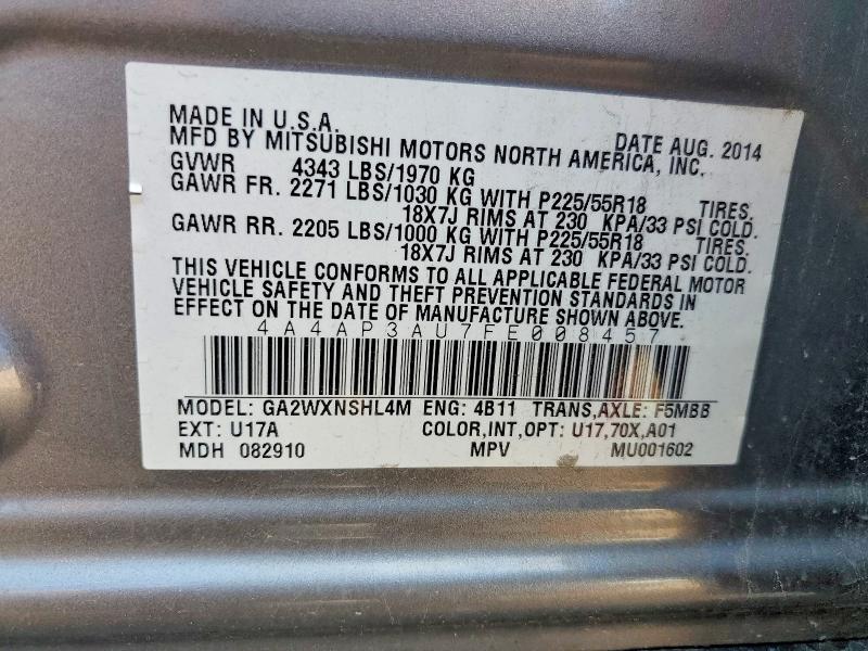 Продажа на аукционе авто 2015 Mitsubishi Outlander Sport, vin: 4A4AP3AU7FE008457, номер лота: 67095656