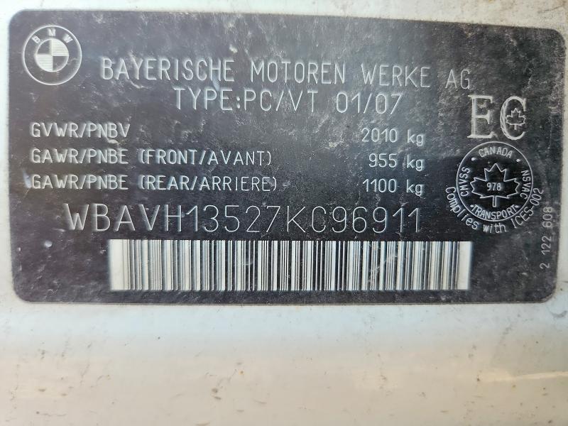 Продажа на аукционе авто 2007 Bmw 323, vin: WBAVH13527KC96911, номер лота: 63217646