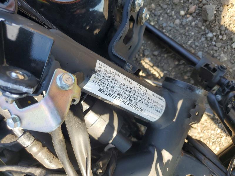 2020 Yamaha Yzfr3 მანქანა იყიდება აუქციონზე, vin: MH3RH18Y8LK004081, აუქციონის ნომერი: 63558876