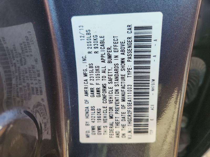 Aukcja sprzedaży 2014 Honda Accord, vin: 1HGCR2F55EA111003, numer aukcji: 65336136