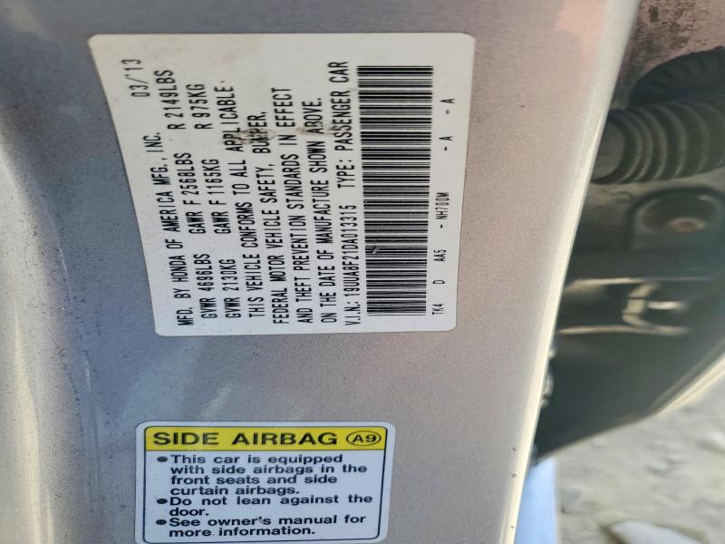 65527306 :رقم المزاد ، 19UUA8F21DA013315 vin ، 2013 Acura Tl مزاد بيع