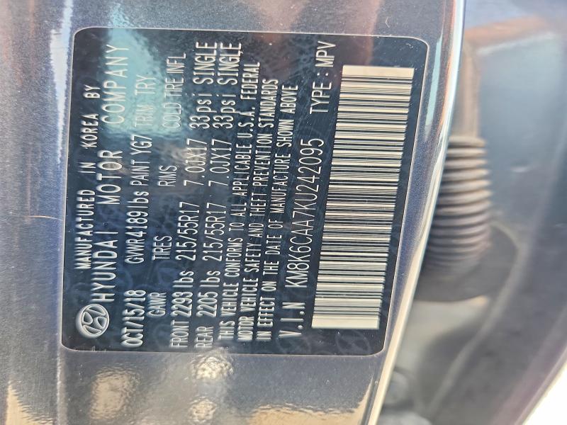 Aukcja sprzedaży 2019 Hyundai Kona, vin: KM8K6CAA7KU242095, numer aukcji: 64940576