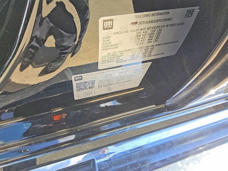 2023 Gmc Sierra მანქანა იყიდება აუქციონზე, vin: 3GTUUDED3PG155902, აუქციონის ნომერი: 64155006