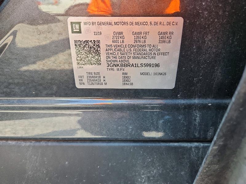 Aukcja sprzedaży 2020 Chevrolet Blazer, vin: 3GNKBBRA1LS599196, numer aukcji: 66486586