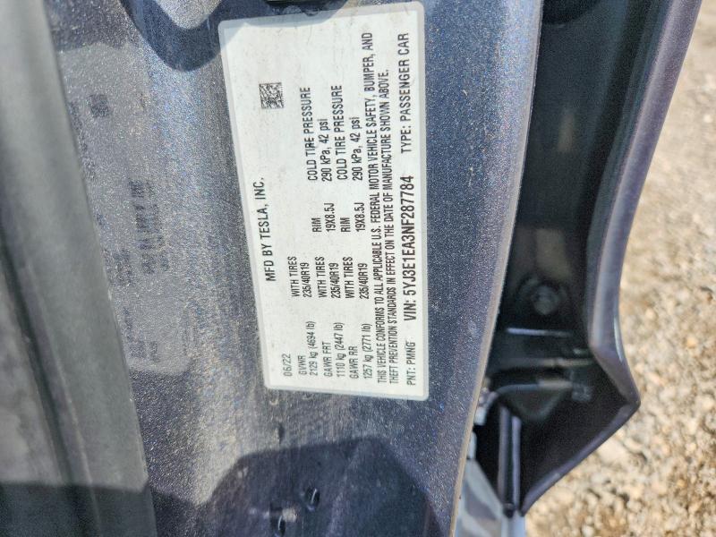 Продажа на аукционе авто 2022 Tesla Model 3, vin: 5YJ3E1EA3NF287784, номер лота: 65562016