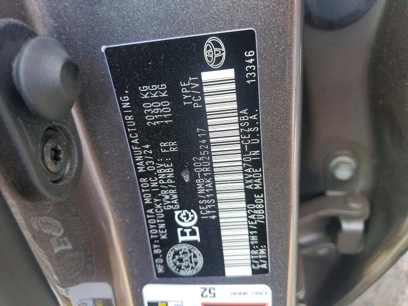 Aukcja sprzedaży 2024 Toyota Camry, vin: 4T1S11AK1RU252417, numer aukcji: 64950746