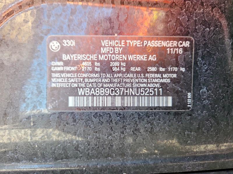 Aukcja sprzedaży 2017 Bmw 330, vin: WBA8B9G37HNU52511, numer aukcji: 64575626