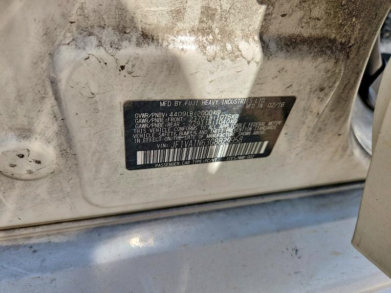 Aukcja sprzedaży 2016 Subaru Wrx, vin: JF1VA1N63G8829958, numer aukcji: 64449176