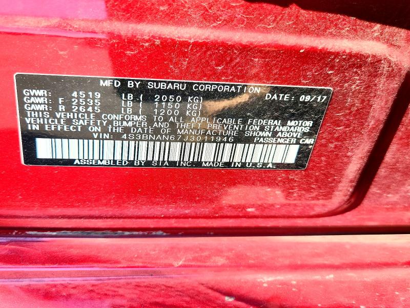 Продаж на аукціоні авто 2018 Subaru Legacy, vin: 4S3BNAN67J3011946, номер лоту: 65492266