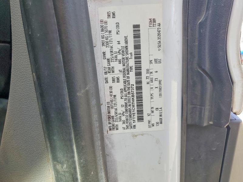 2017 Ford Transit მანქანა იყიდება აუქციონზე, vin: 1FTYE1CM7HKB57372, აუქციონის ნომერი: 66085346