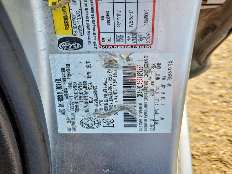 2010 Ford Fusion მანქანა იყიდება აუქციონზე, vin: 3FAHP0JA8AR189557, აუქციონის ნომერი: 64707406