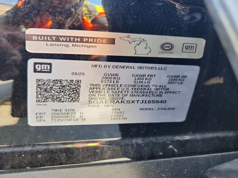 Aukcja sprzedaży 2026 Buick Enclave, vin: 5GAERAKSXTJ165540, numer aukcji: 63892726