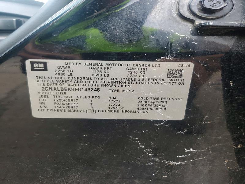 Продажа на аукционе авто 2015 Chevrolet Equinox, vin: 2GNALBEK9F6143246, номер лота: 63707726