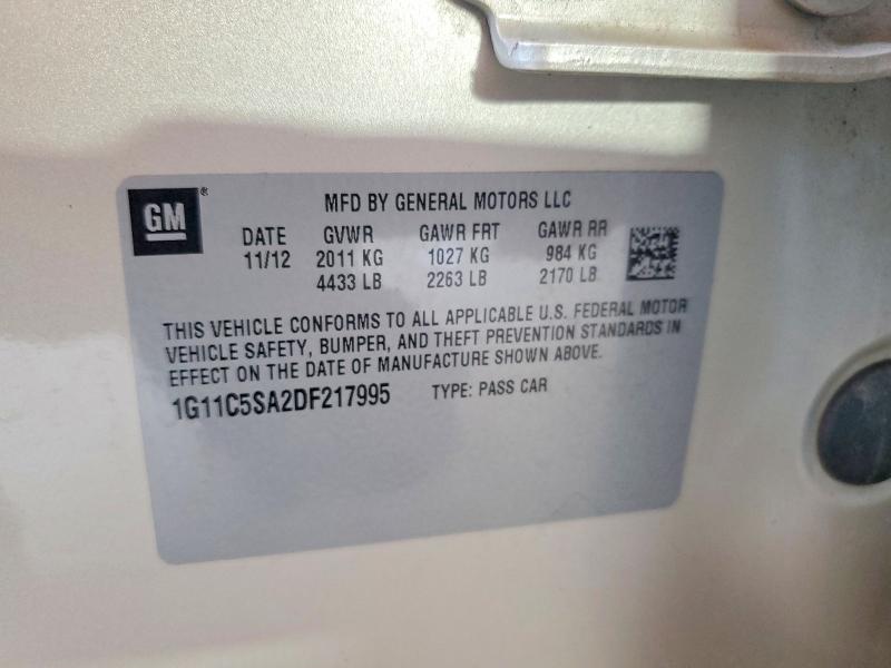Продажа на аукционе авто 2013 Chevrolet Malibu, vin: 1G11C5SA2DF217995, номер лота: 64072866