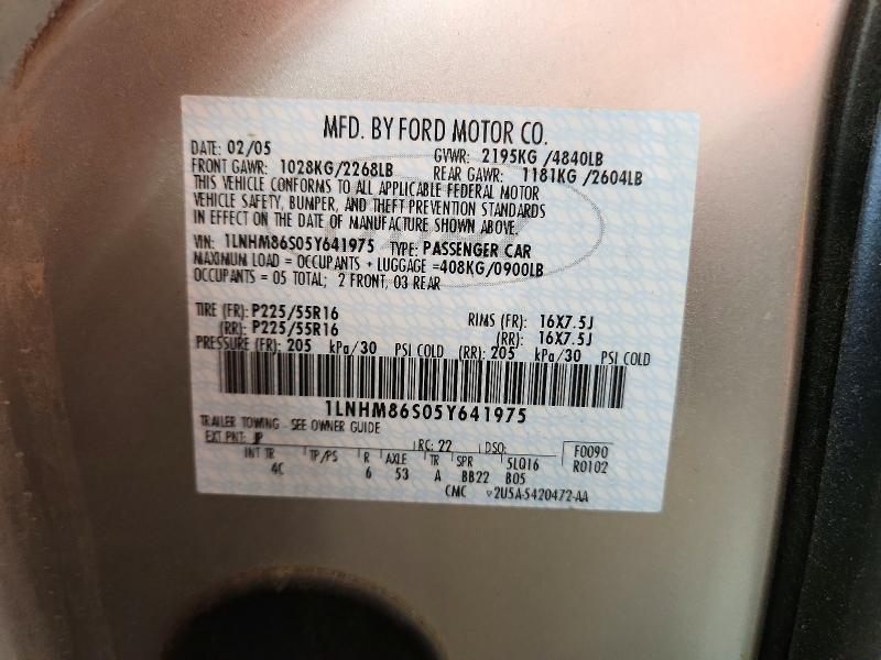Продажа на аукционе авто 2005 Lincoln Ls, vin: 1LNHM86S05Y641975, номер лота: 63645026