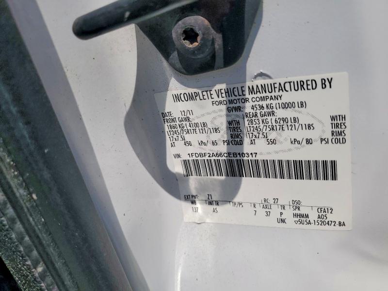 Aukcja sprzedaży 2012 Ford F250, vin: 1FDBF2A66CEB10317, numer aukcji: 66098806