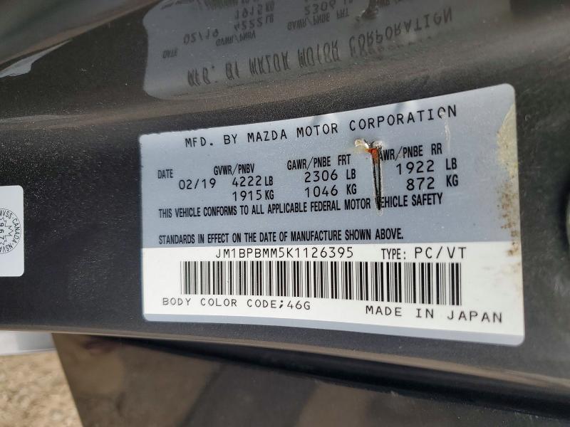 Aukcja sprzedaży 2019 Mazda 3, vin: JM1BPBMM5K1126395, numer aukcji: 63990796