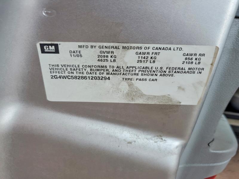 Продаж на аукціоні авто 2006 Buick Lacrosse, vin: 2G4WC582861203294, номер лоту: 63490466