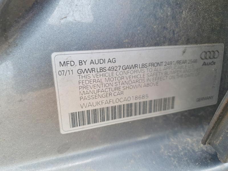 Продаж на аукціоні авто 2012 Audi A4, vin: WAUKFAFL0CA018685, номер лоту: 64753556